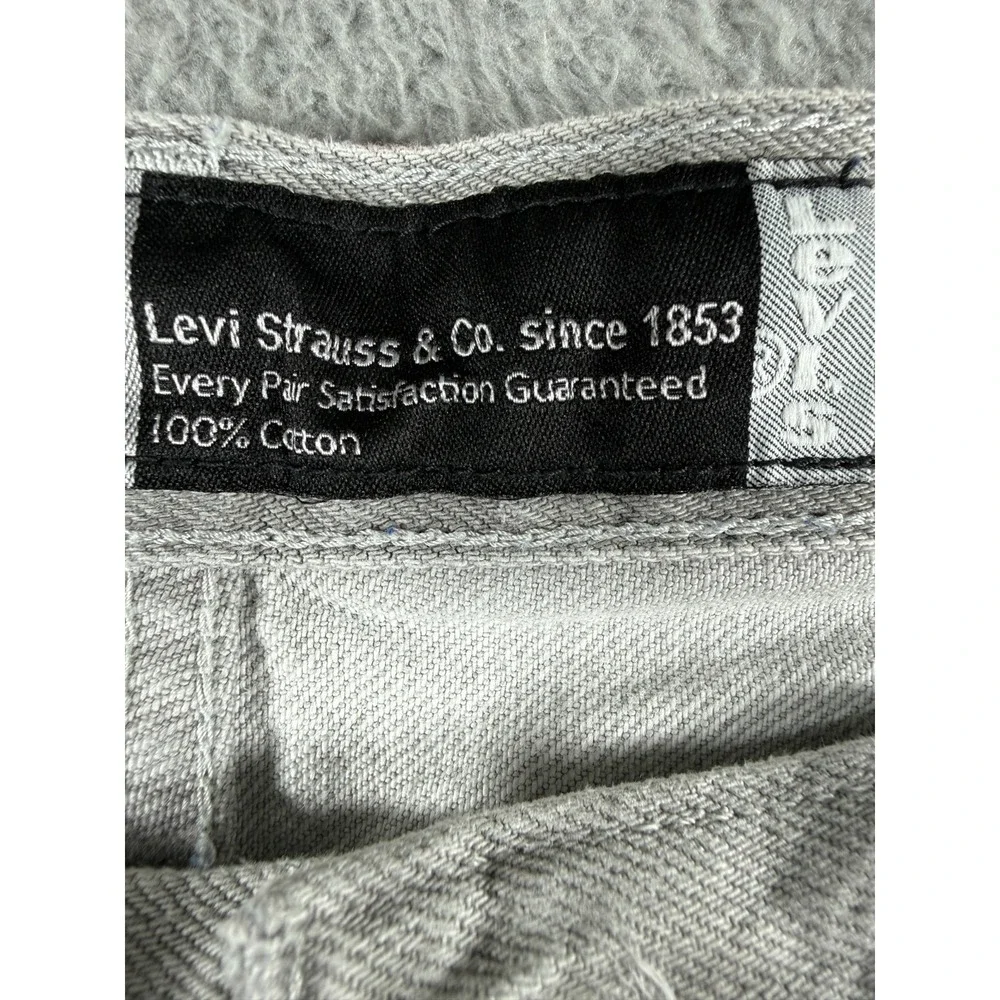 Levis SilverTab Straight Leg Jeans Gray Mens Size 36x26 100% Cotton